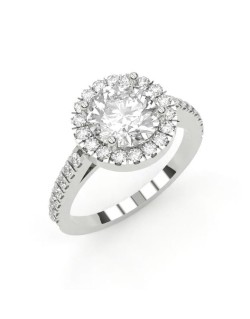 Anello modello Halo 2 carati