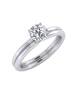 Solitario Brillante Essenza in Oro Bianco 18k SG08783