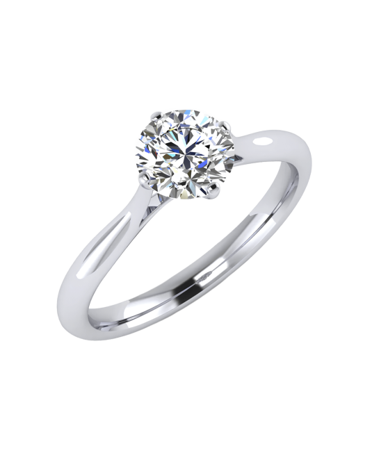 Solitario Diamante Modello Recarlo in Oro Bianco 18k SG30474