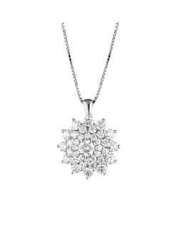 Ciondolo Stella di Diamanti in Oro Bianco 18k SG55451