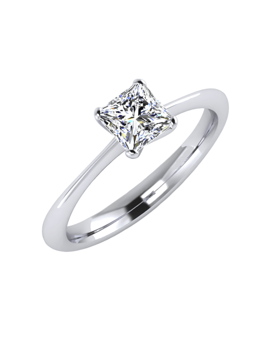 Solitario Regale Princess in Oro Bianco 18k SG54031