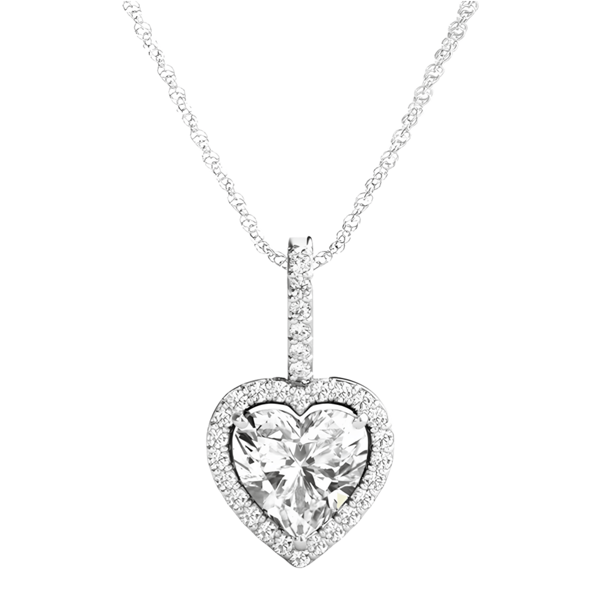 Ciondolo Cuore di Luce in Oro Bianco 18k SG22416