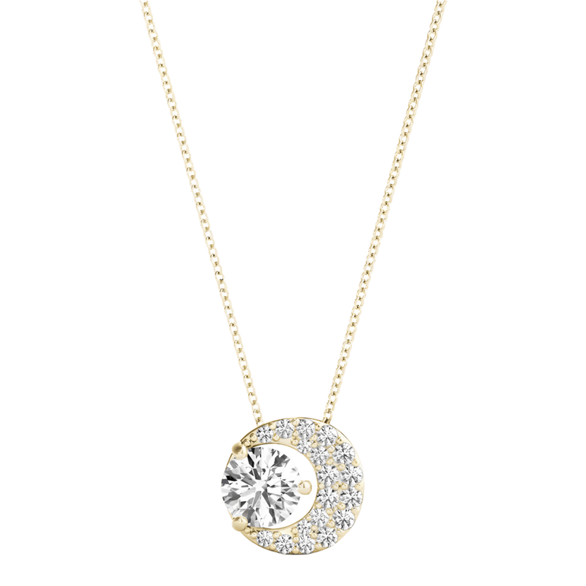 Ciondolo Luna Dorata in Oro Giallo 18k SG70310
