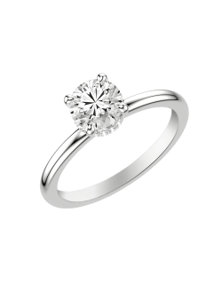 Solitario Halo Elegance in Oro Bianco 18k SG27350