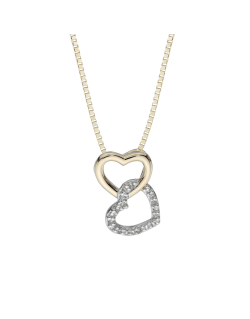 Ciondolo Abbraccio d’Amore in Oro Bicolore 18k con Diamanti 0.30 ct