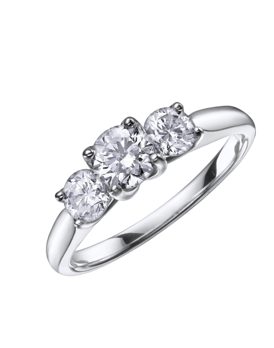 Anello Trilogia Eternità in Oro Bianco 18k SG64882