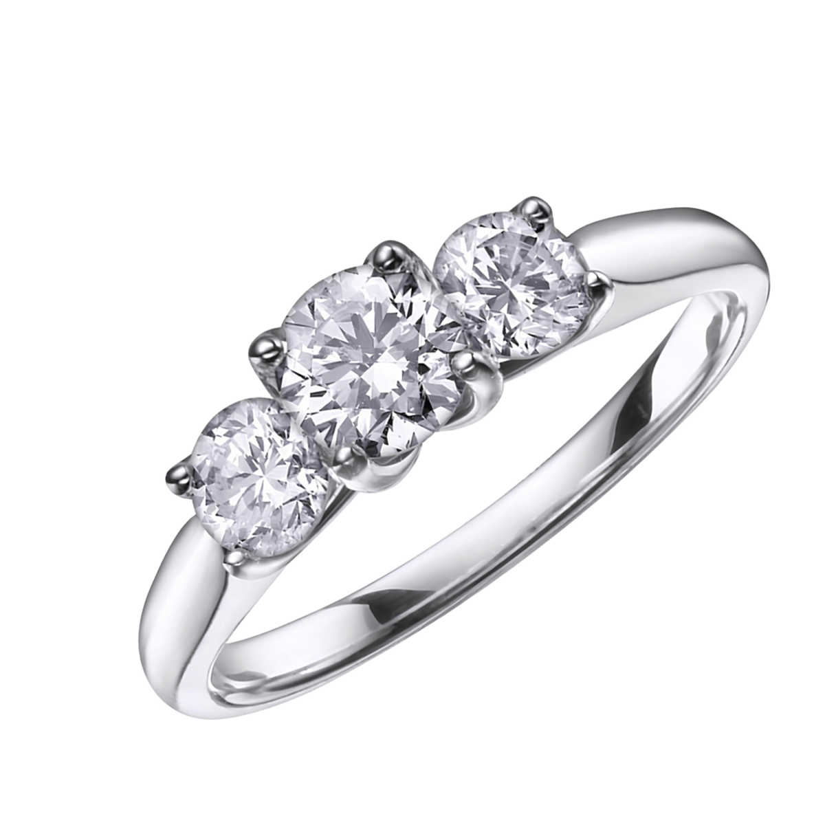 Anello Trilogia Eternità in Oro Bianco 18k SG64882