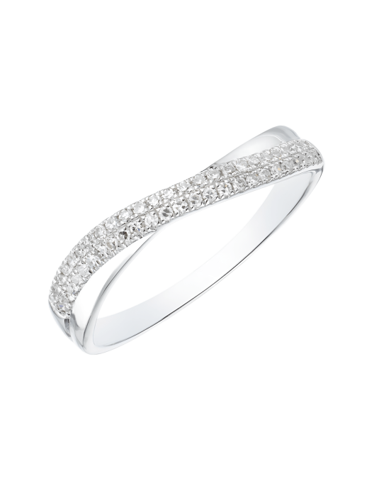 Anello Fascia Infinita di Luce in Oro Bianco 18k SG14714