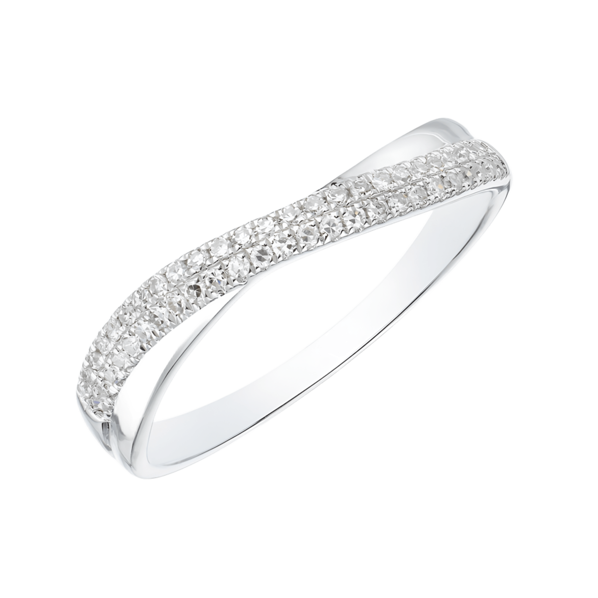 Anello Fascia Infinita di Luce in Oro Bianco 18k SG14714