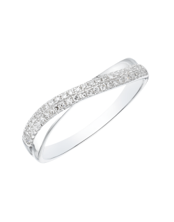 Anello Fascia Infinita di Luce in Oro Bianco 18k SG14714