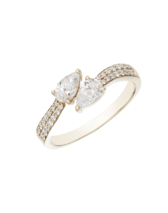 Anello Duetto di Luce in Oro Giallo 18k - 2.50 Carati SG02037