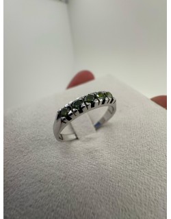 Riviera con Diamanti Verdi in Oro Bianco 18k – 0.30 ct SG17228