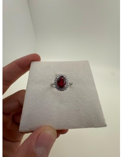 Anello Regina di Fuoco con Rubino Naturale e Diamanti SG93273