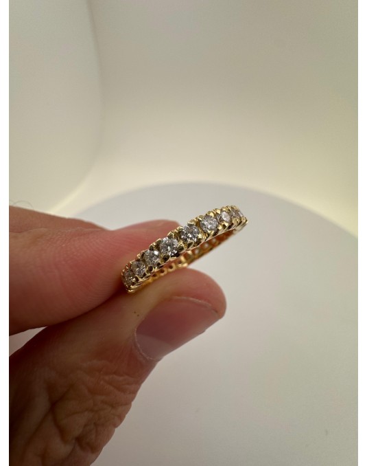 Veretta a Giro in Oro Giallo 18k con Diamanti Naturali SG10396