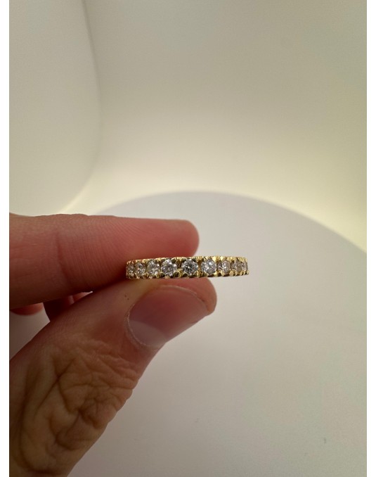 Veretta a Giro in Oro Giallo 18k con Diamanti Naturali SG10396