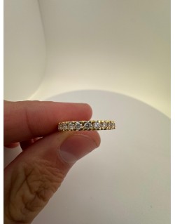 Veretta a Giro in Oro Giallo 18k con Diamanti Naturali SG10396