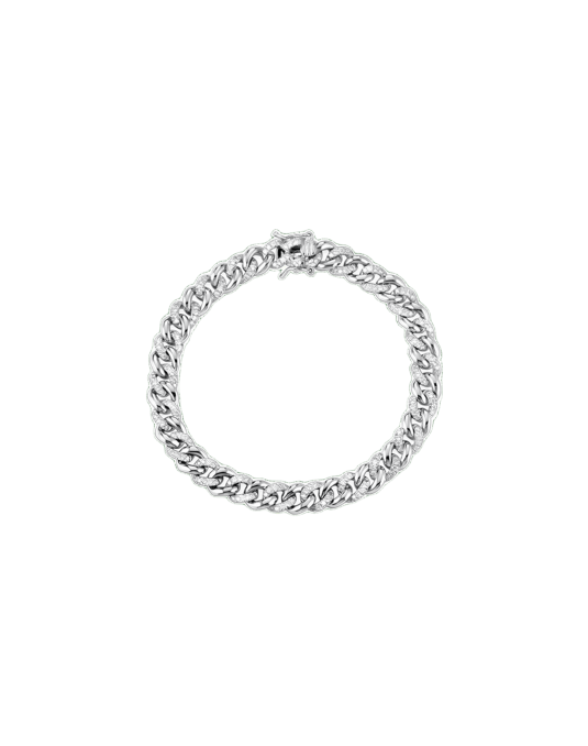 SG75332 Bracciale catena oro bianco con diamanti naturali 1.51 carati