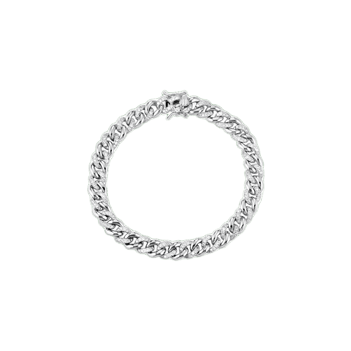 SG75332 Bracciale catena oro bianco con diamanti naturali 1.51 carati
