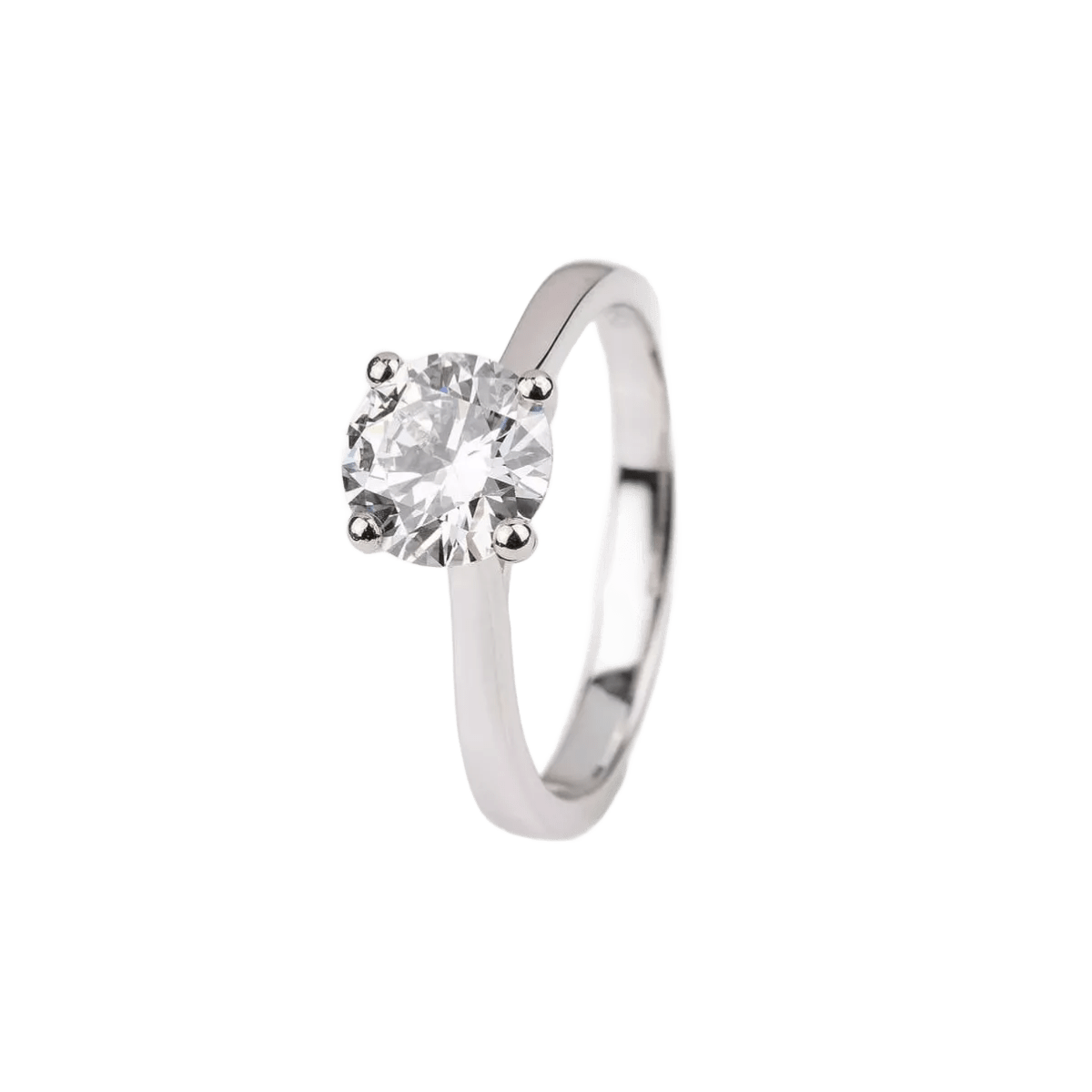 Anello Oro Bianco 18k Modello Chanel con Diamante 0.60 carati SG72133