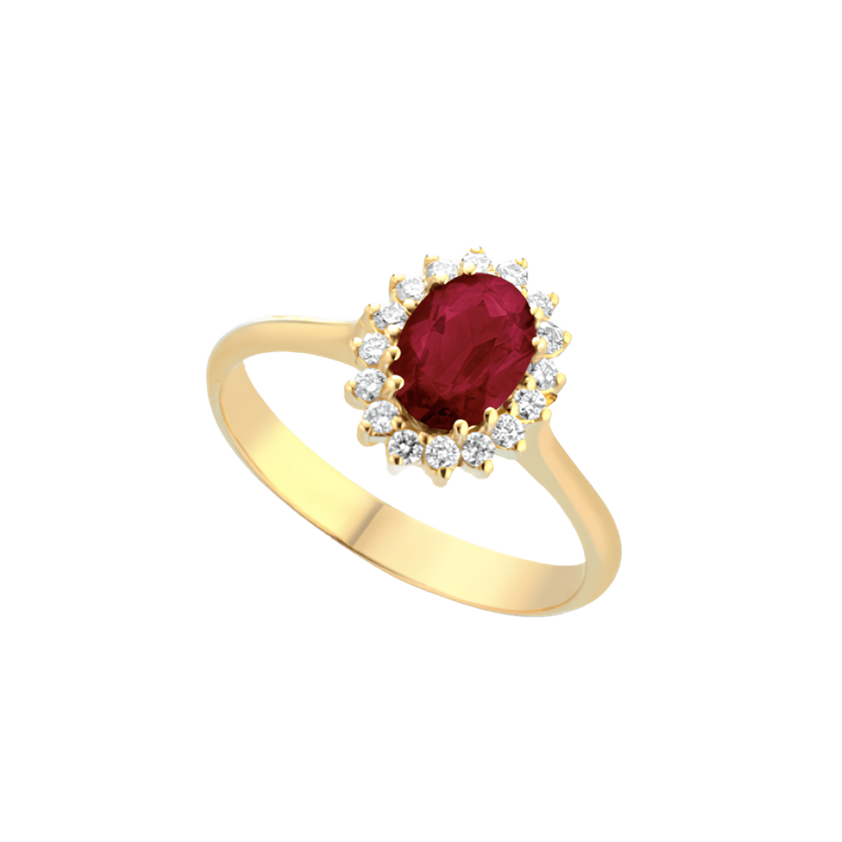Anello Rosso Rubino in Oro Giallo 18k SG89112