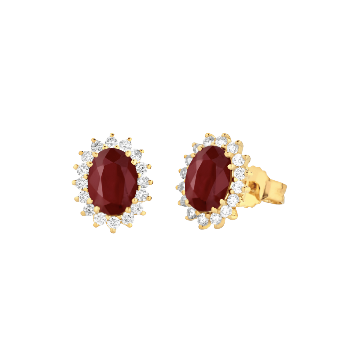 Orecchini Rubino Naturale Ovale in Oro Giallo 18k SG79994