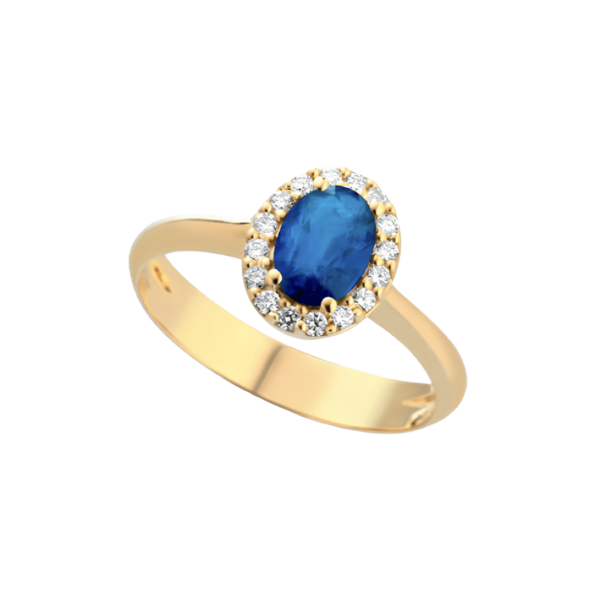 Anello Classico Zaffiro Blu Naturale Ovale SG69520
