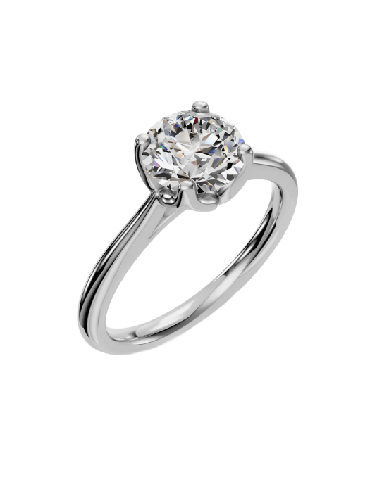 Solitario Eleganza Brillante in Oro Bianco 18k SG27121