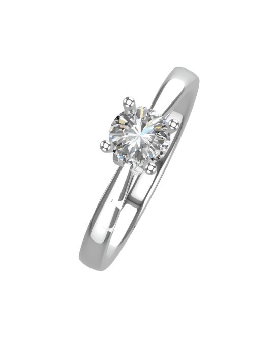 Anello Solitario Infinito in Oro Bianco 18k SG28438