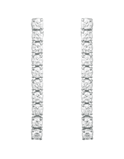 Orecchini Tennis Diamanti Naturali in Oro Bianco 18k SG04939