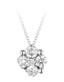 Ciondolo Fiore di Luce in Oro Bianco 18k con Diamanti Naturali SG98377