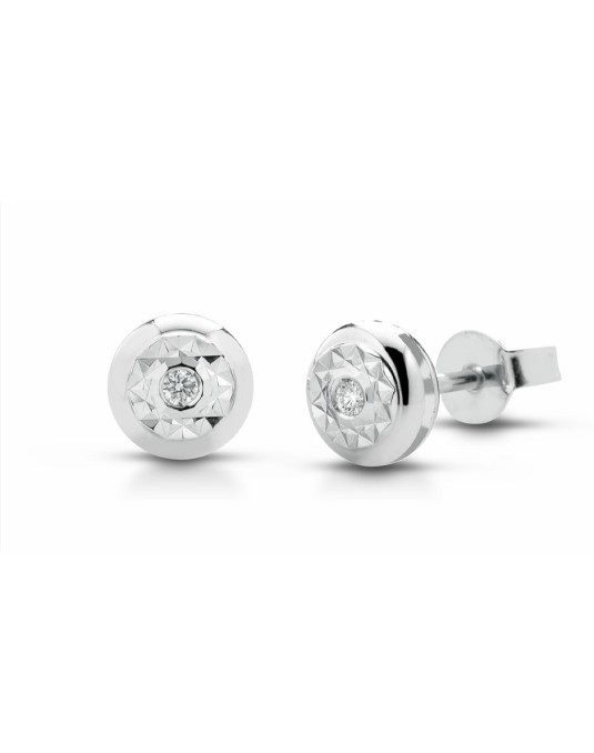 ORECCHINI FANTASIA IN ORO BIANCO 18 K CON DIAMANTI NATURALI E VVS