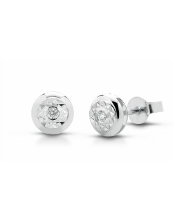 ORECCHINI FANTASIA IN ORO BIANCO 18 K CON DIAMANTI NATURALI E VVS