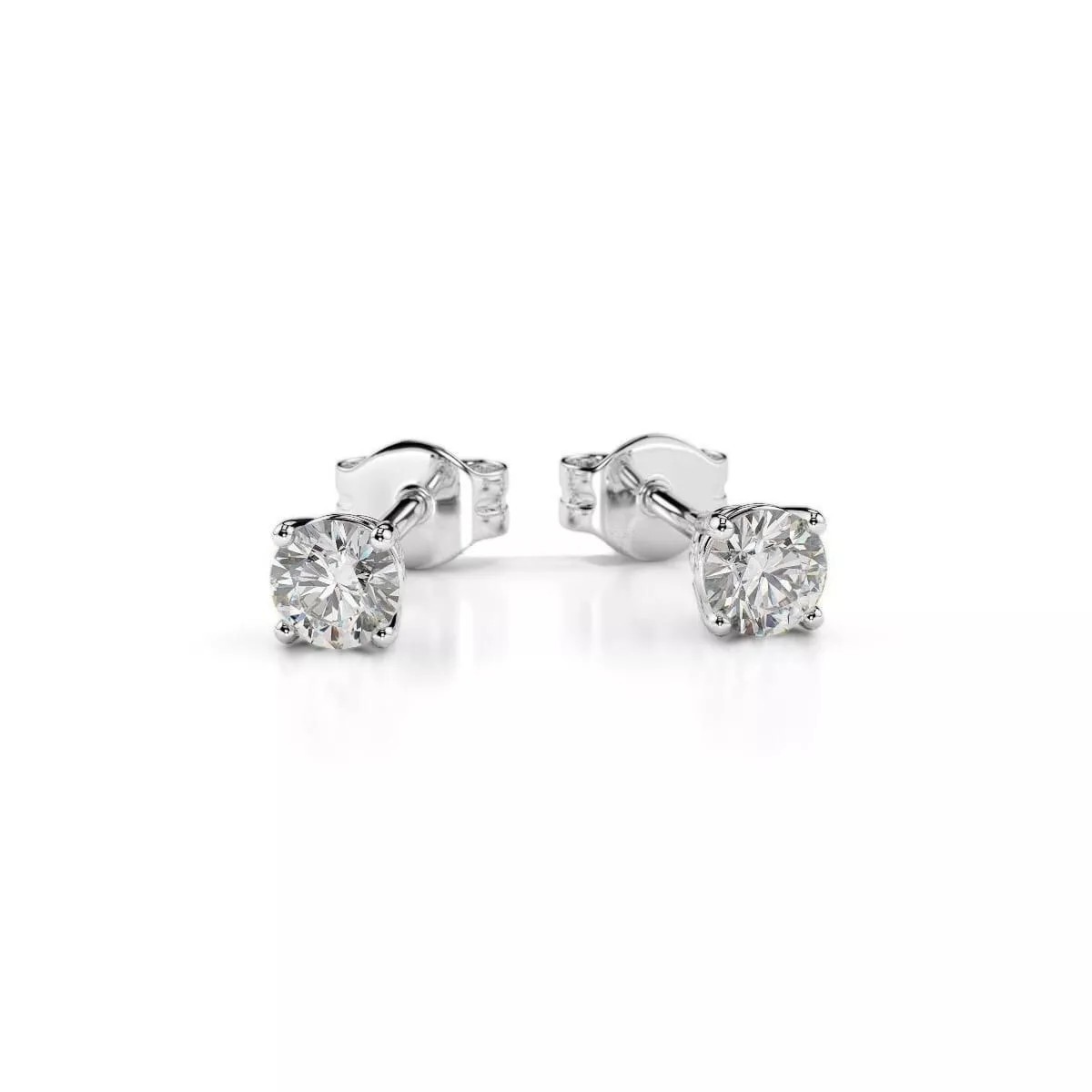 Orecchini Punto Luce in Oro Bianco 18k Diamanti Naturali SG56627