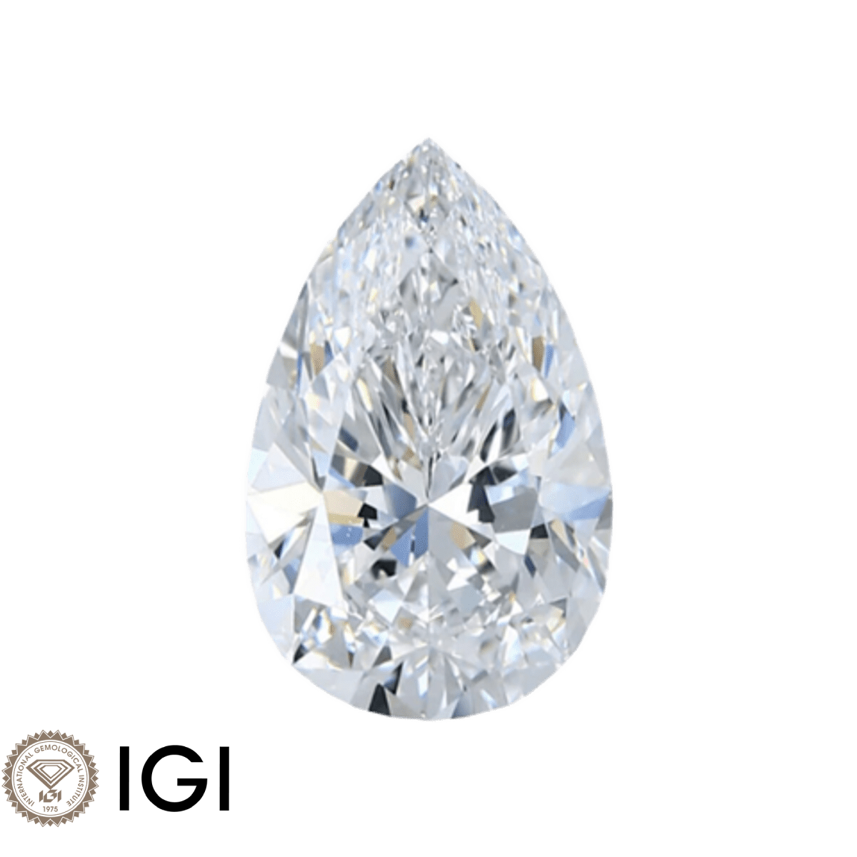 Diamante Pear Naturale 0.35 ct Certificato IGI SG60917