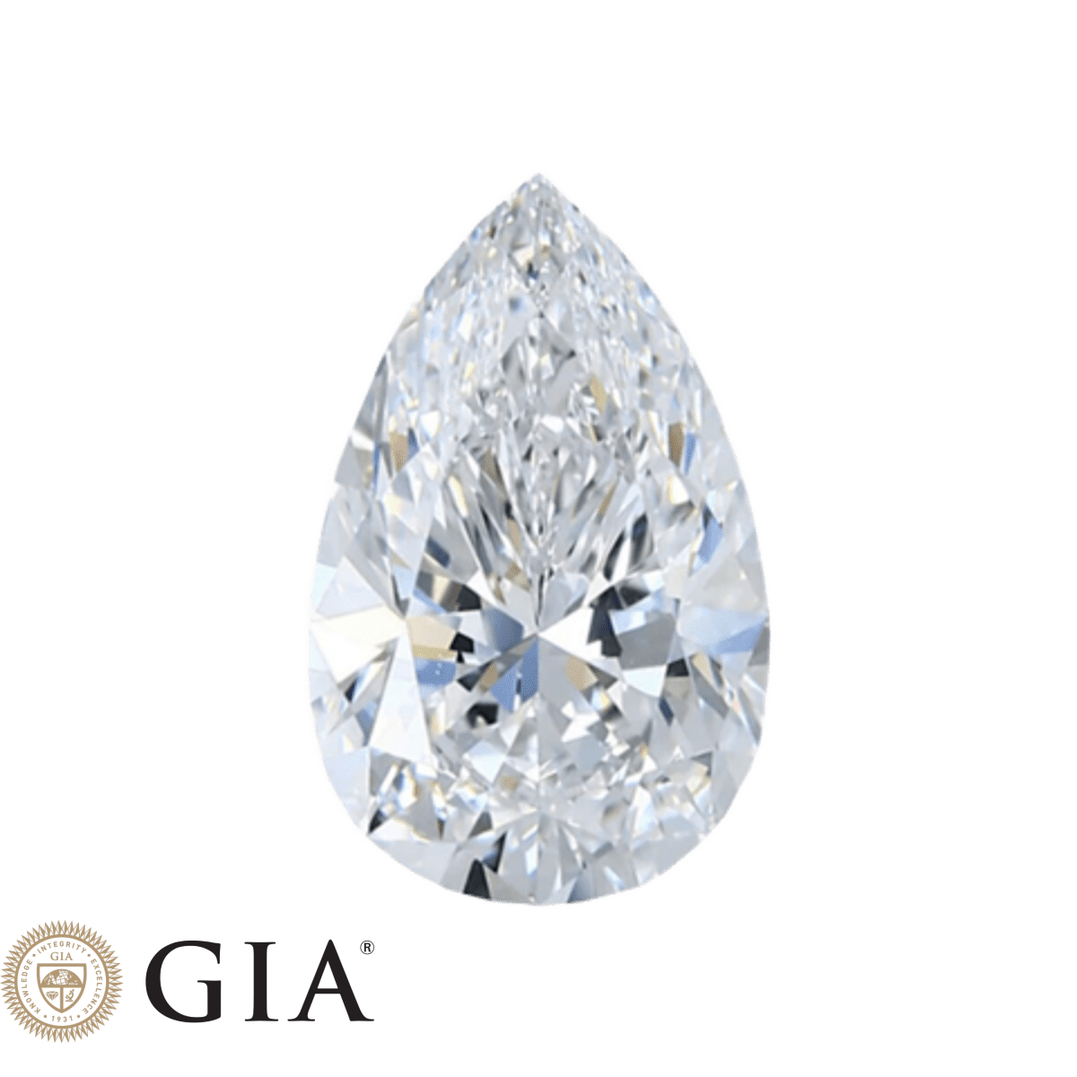 Diamante Pear Naturale 0.45 ct Certificato GIA SG58406