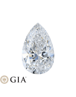 Diamante Pear Naturale 0.45 ct Certificato GIA SG58406