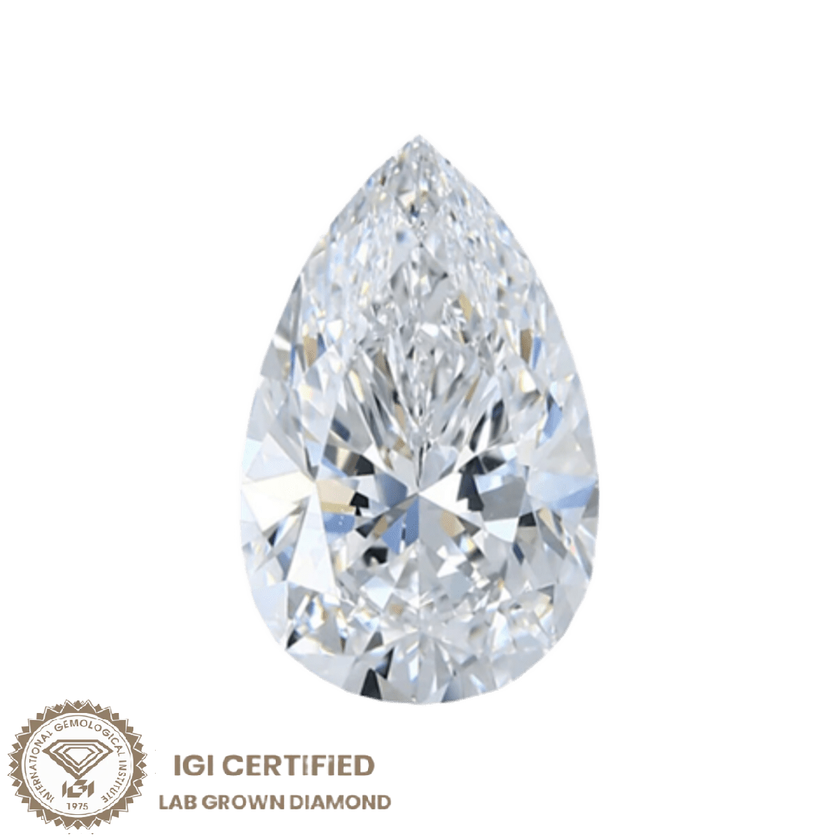 Diamante Pear Lab Grown 1.50 ct Certificato IGI SG72239