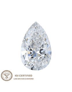 Diamante Pear Lab Grown 1.50 ct Certificato IGI SG72239