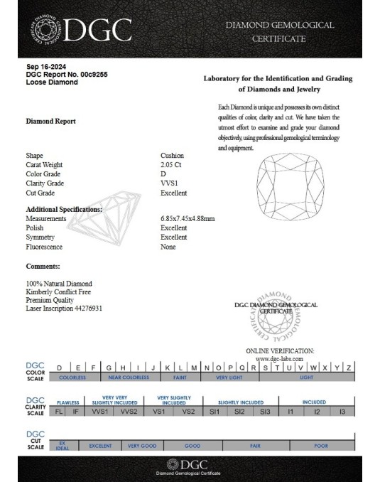 Ciondolo con Diamante Cuscino in Oro Bianco 18k SG32218