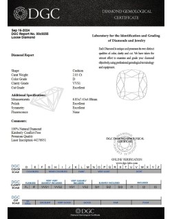 Ciondolo con Diamante Cuscino in Oro Bianco 18k SG32218