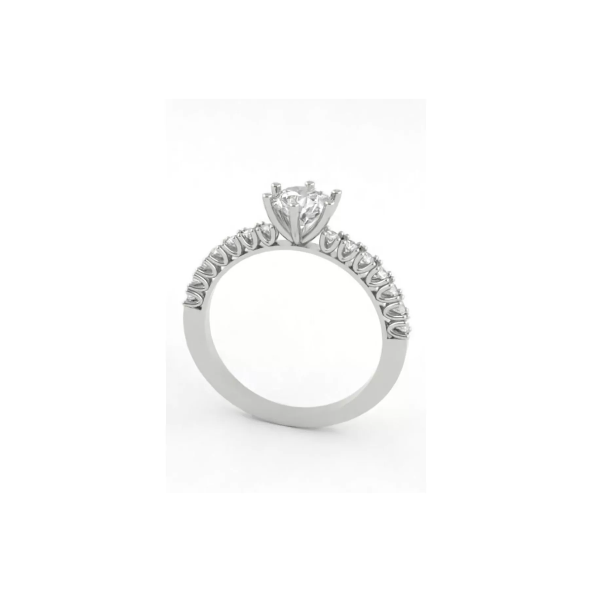 Anello Sposa Modello Pave Diamante D VVS 1.12 Carati