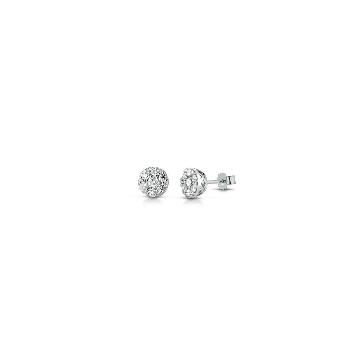 ORECCHINI FANTASIA IN ORO BIANCO 18 K CON DIAMANTI NATURALI E VVS