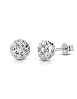 ORECCHINI FANTASIA IN ORO BIANCO 18 K CON DIAMANTI NATURALI E VVS