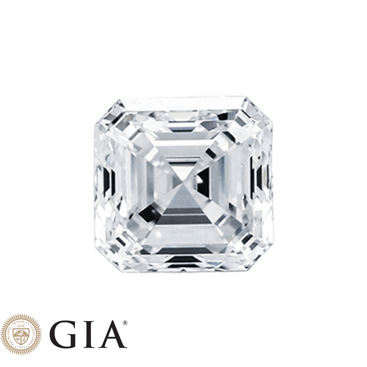 Diamante Asscher Naturale 0.45 ct Certificato GIA SG38222