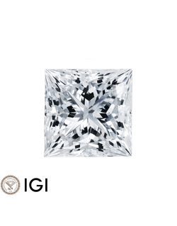 Diamante Princess Naturale 0.50 ct Certificato IGI SG40512