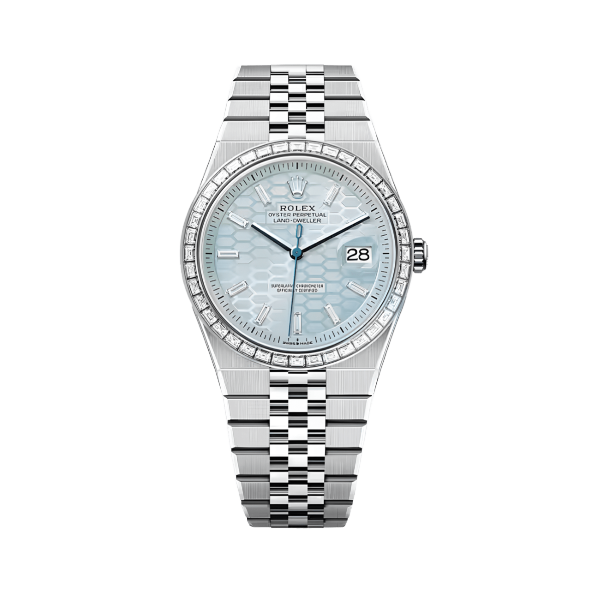 Rolex Land-Dweller Oyster 40 mm Platino con Diamanti SG516487