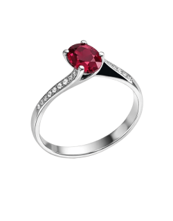 Anello Modello Valentino con Rubino e Diamanti Naturali SG57232