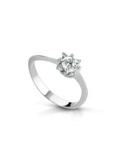 ANELLO FANTASIA IN ORO BIANCO 18 K CON DIAMANTI NATURALI E VVS