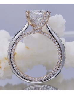 Anello Solitario Oro Bicolore (750) Diamanti Naturali 3 carati SG32169