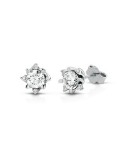 ORECCHINI FANTASIA IN ORO BIANCO 18 K CON DIAMANTI NATURALI E VVS